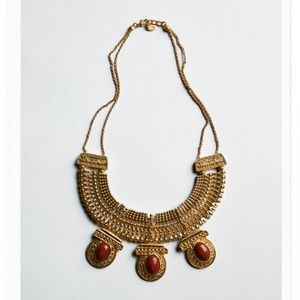 Zara stone metal necklace
